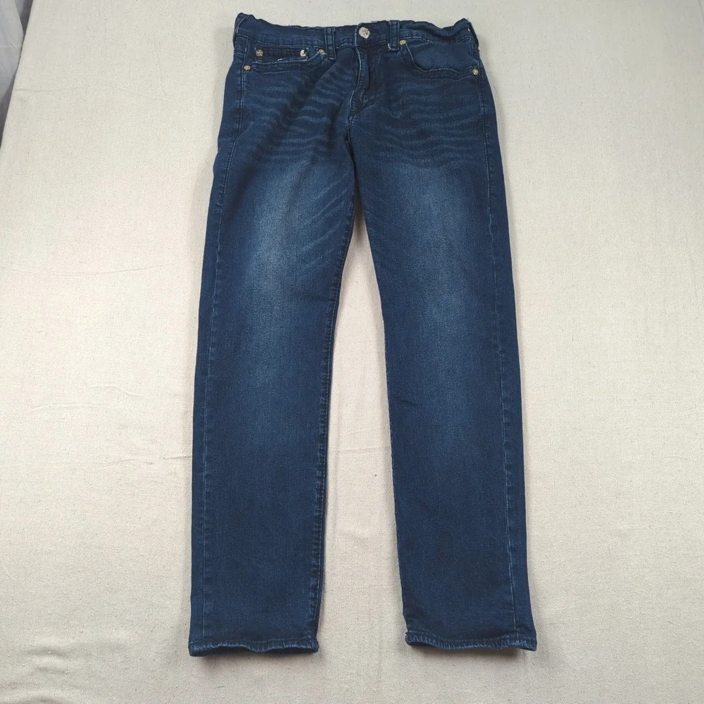 True Religion Jeans Mens 33x32 Blue Geno Relaxed Slim Stretch